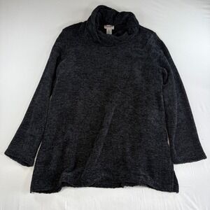 Wrangler Wrancher Charcoal Gray Chenille Cowl Neck Sweater Tunic Large